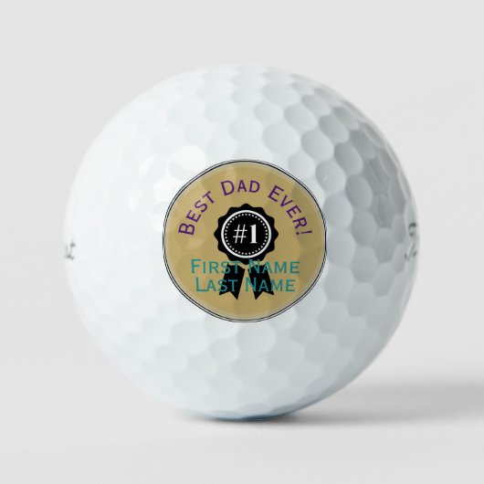 Beste vader ooit persoonlijke Golf Balls HAMbWG Golfballen (Voorkant)