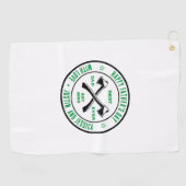 beste vader ooit Persoonlijke naam Ax Logo Golfhanddoek (Horizontaal)