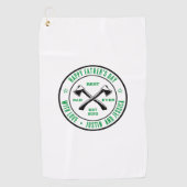  beste vader ooit Persoonlijke naam Ax Logo Golfhanddoek (Voorkant)