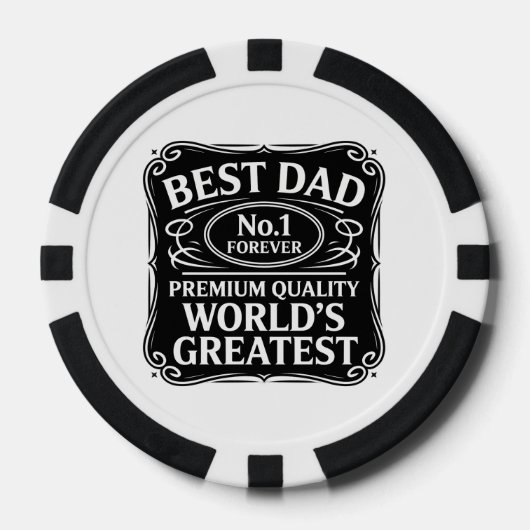 Beste vader ooit poker chips (Voorkant)