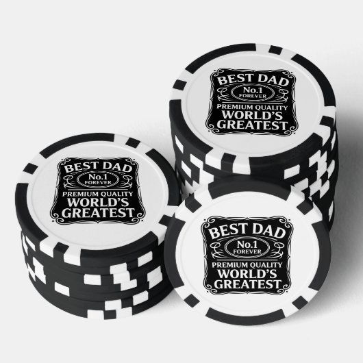 Beste vader ooit poker chips (Opstapeling)
