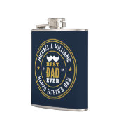 Beste vader ooit Retro Badge Vaderdag Heupfles (Links)