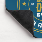 Beste vader ooit  Retro Badge Vaderdag Muismat (Hoek)