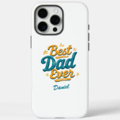 Beste vader ooit | Retro gepersonaliseerde Vaderda Case-Mate iPhone Case (Achterkant)