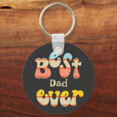 Beste vader ooit Retro Sleutelhanger (Voorkant)