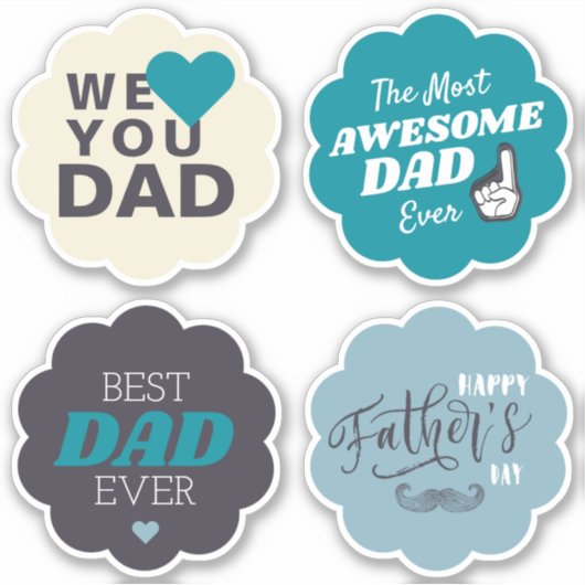 Beste vader ooit | Retro-Vaderdag Sticker (Voorkant)