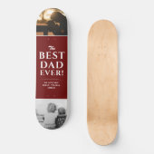 Beste vader ooit rode vaderdag 2 fotocollage skateboard (Voorkant)