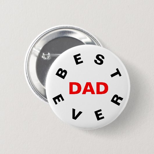 Beste vader ooit ronde button 5,7 cm (Voorkant /achterkant)