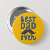 Beste vader ooit ronde button 7,6 cm (Voorkant /achterkant)