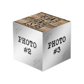 Beste vader ooit Rustic Wood Kubus (Achter hoekig)