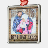 Beste vader ooit, Rustic Wood Metalen Ornament (Links)
