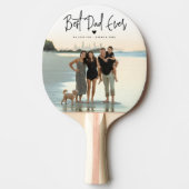 Beste vader ooit script 2x Foto Tafeltennisbatje (Voorkant)