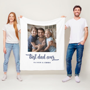 Beste vader ooit script moderne foto fleece deken