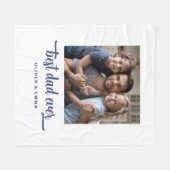 Beste vader ooit script moderne foto fleece deken (Voorkant (Horizontaal))
