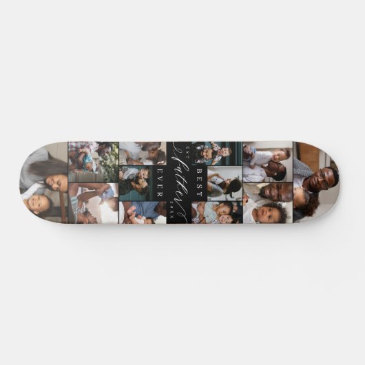 Beste vader ooit script Vaderdag fotocollage Skateboard (Horizontaal)