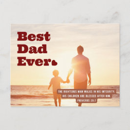 Beste vader ooit Spreuken 20:7 Christelijk Bijbelv Briefkaart