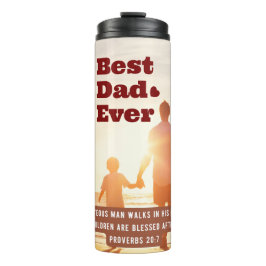 Beste vader ooit Spreuken 20:7 Christelijk Bijbelv Thermosbeker