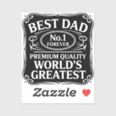 Beste vader ooit sticker (Vel)