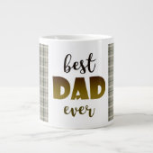 Beste vader ooit, Tartan Pattern, Vaderdag Jumbo Mok (Voorkant)