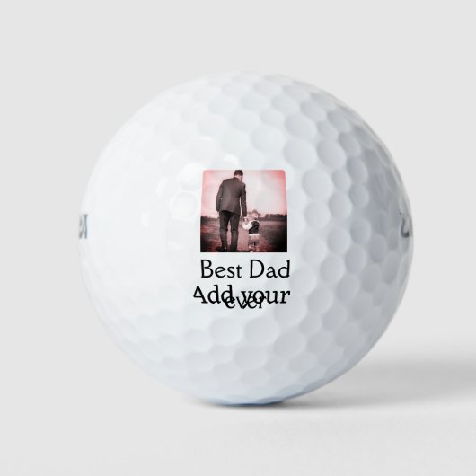 Beste vader ooit toevoegen naam afbeelding vaders  golfballen (Voorkant)