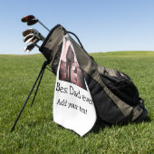 Beste vader ooit toevoegen naam afbeelding vaders golfhanddoek (Groen)