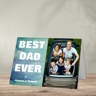 Beste vader ooit Trendy Waterverf Vaderdag Kaart