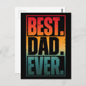 BESTE VADER Ooit TYPOGRAFIE   Briefkaart (Voorkant / Achterkant)