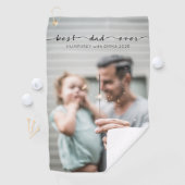 Beste vader ooit Typografie Foto Sjabloon Golfhanddoek (Insitu)