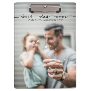 Beste vader ooit Typografie Foto Sjabloon Klembord