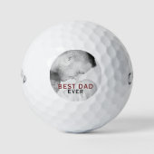 Beste vader ooit Typografie Foto vaderdag Golfballen (Voorkant)