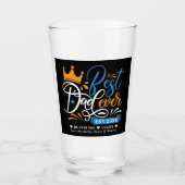 Beste vader ooit Typografie Jaar gevestigd Glas (Voorkant)