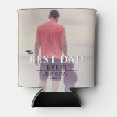 Beste vader ooit Typografie Vader Dag Foto Blikjeskoeler (Voorkant)