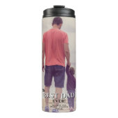 Beste vader ooit Typografie Vader Dag Foto Thermosbeker (Voorkant)