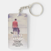 Beste vader ooit Typografie Vader Dag Volledige fo Sleutelhanger (achterkant)