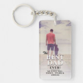 Beste vader ooit Typografie Vader Dag Volledige fo Sleutelhanger (Voorkant)