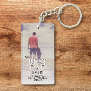 Beste vader ooit Typografie Vader Dag Volledige fo Sleutelhanger