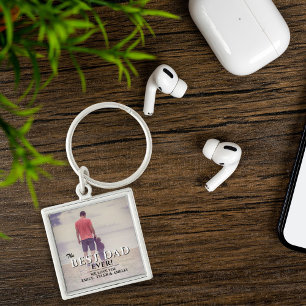 Beste vader ooit Typografie Vader Dag Volledige fo Sleutelhanger