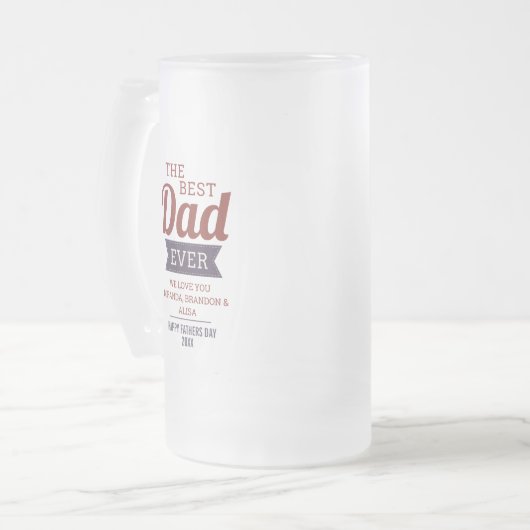 Beste vader ooit Vader Dag Matglas Bierpul (Voorkant links)