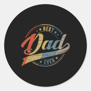 beste vader ooit vader papa Vaderdag gi Ronde Sticker