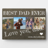 Beste vader ooit Vaderdag 4 fotocollage Plaque Fotoplaat (voorkant)