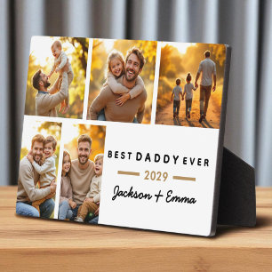 Beste vader ooit Vaderdag 5 Photo Collage Modern Fotoplaat