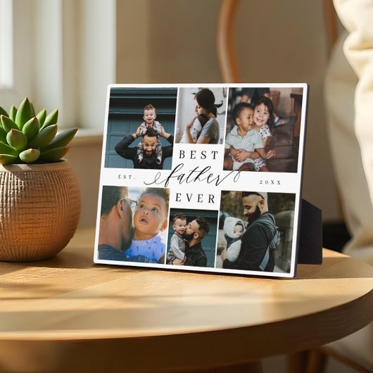 Beste vader ooit | Vaderdag 6 Foto-collage Fotoplaat