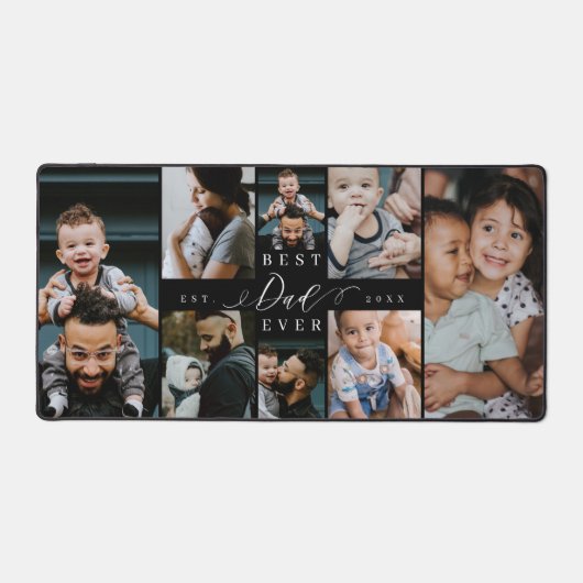 Beste vader ooit | Vaderdag 8 Foto-collage Bureaumat (Voorkant)