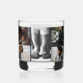 Beste vader ooit | Vaderdag 8 Fotocollage Whisky Glas (Voorkant)