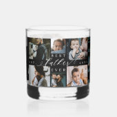 Beste vader ooit | Vaderdag 8 Fotocollage Whisky Glas (Links)