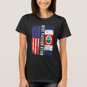 Beste vader ooit Vaderdag Costa Rica Vlag T-shirt