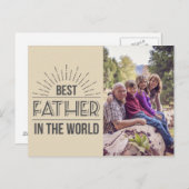 Beste vader ooit vaderdag foto briefkaart (Voorkant / Achterkant)