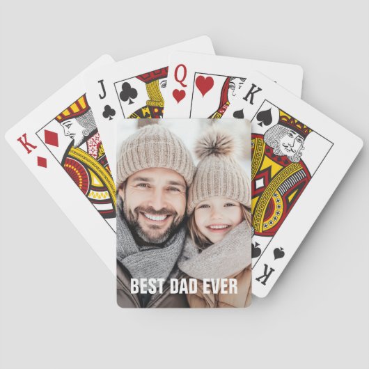 Beste vader ooit vaderdag foto pokerkaarten (Achterkant)