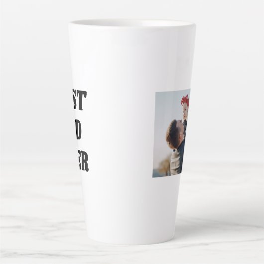 Beste vader ooit Vaderdag gepersonaliseerd cadeau Latte Mok (Voorkant)