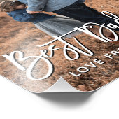 Beste vader ooit Vaderdag gepersonaliseerd Foto Afdruk (Hoek)